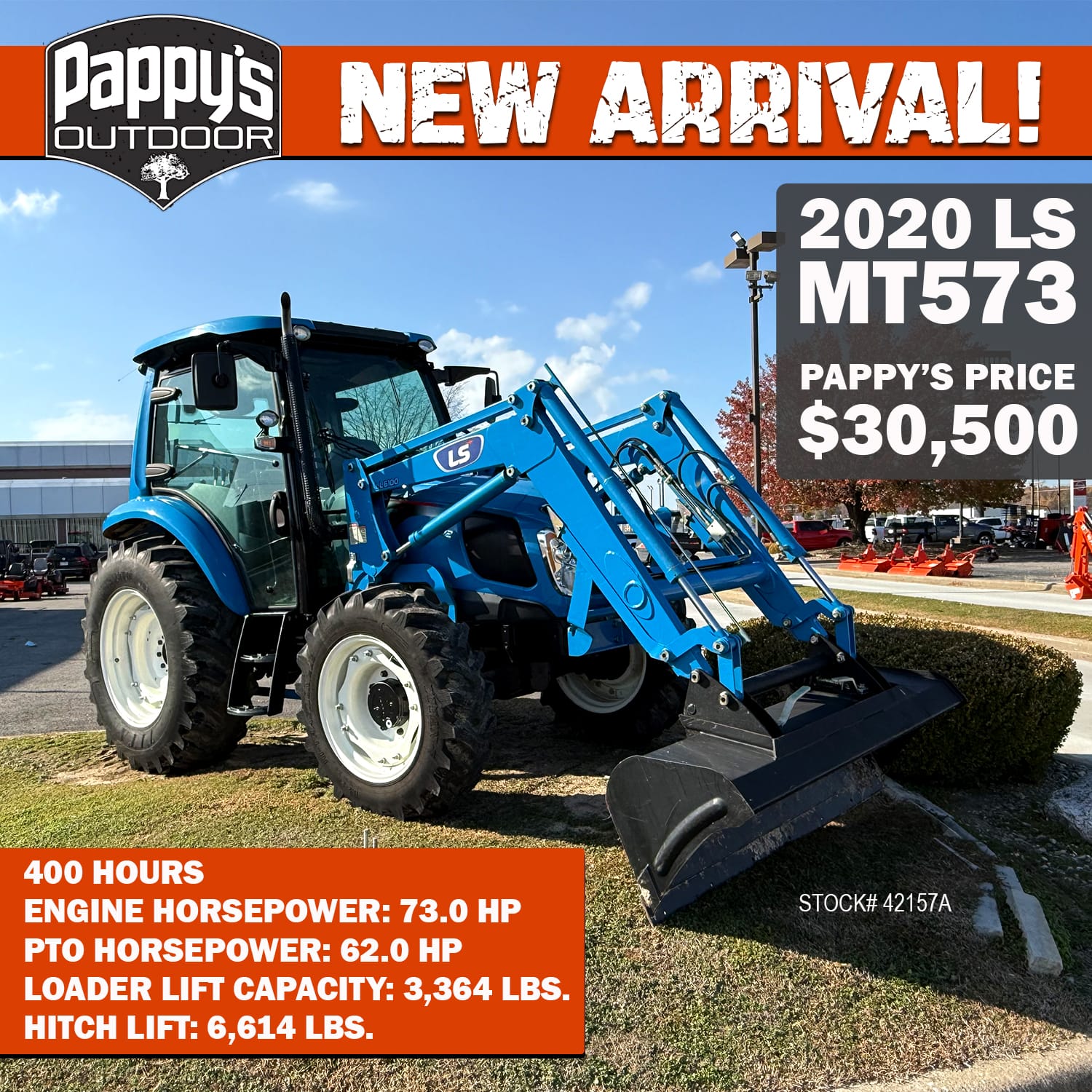 Used 2020 LS MT573 Tractor